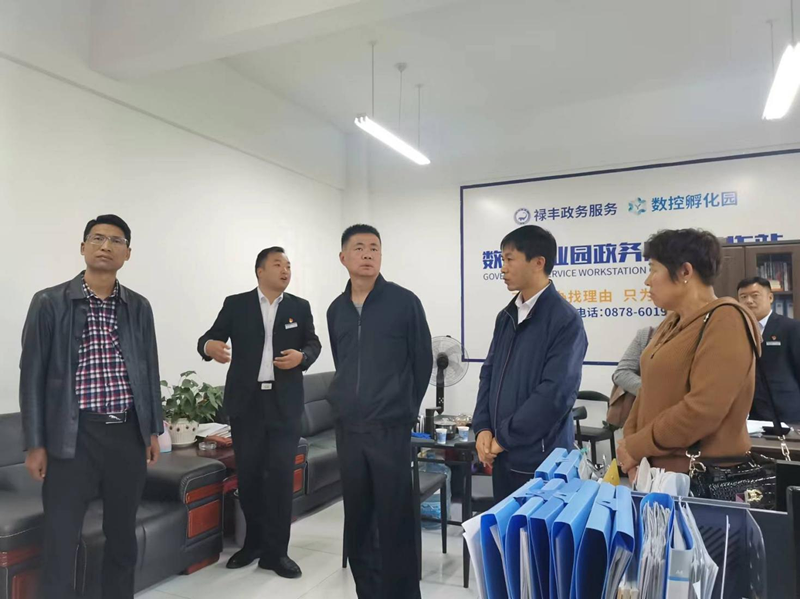 禄丰市政务服务管理局领导向来交流学习的武定县产业园区、政务服务局相关人员介绍数控产业园政务服务工作站情况.png